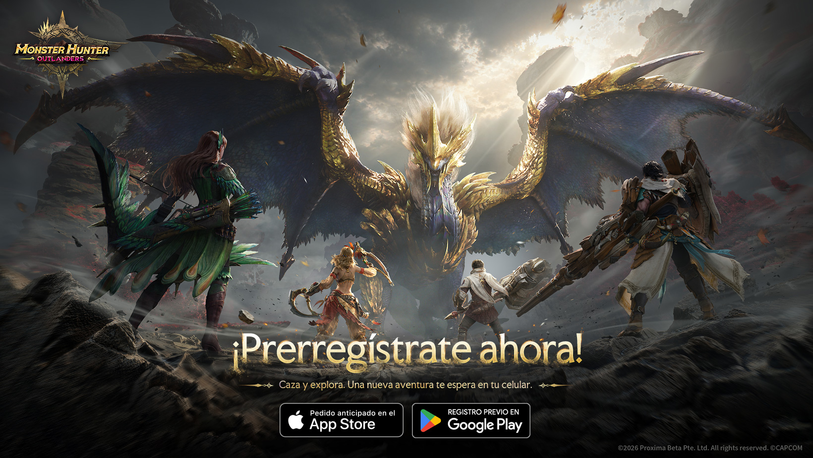 Monster Hunter Outlanders revela a nivel mundial a su nuevo monstruo original, el dragón anciano "Ruger Aidal", y abre simultáneamente el prerregistro en tiendas